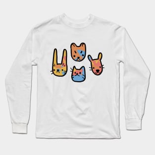 Four Cute Animals Long Sleeve T-Shirt